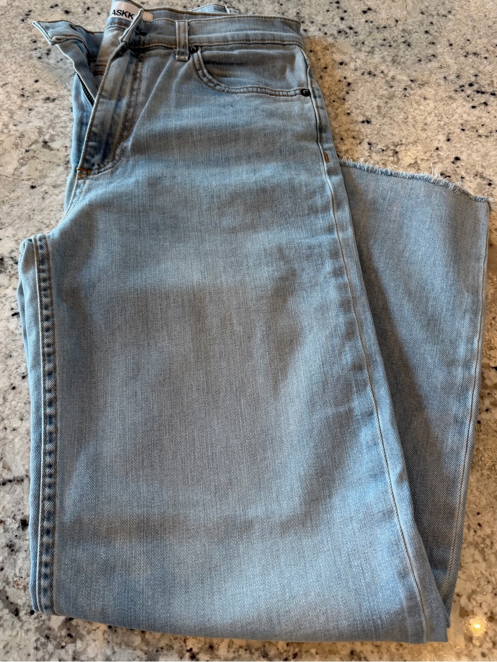 NWOT ASKK NY Zumba Light Blue Wide-Leg Crop 28 - Picture 8 of 11